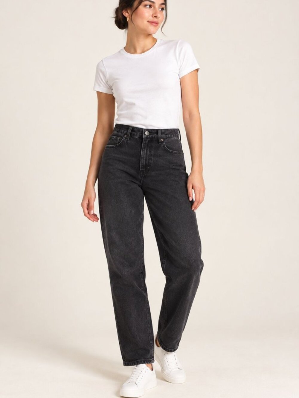Hollister Loose Black Jeans Washed Denim Y2K Streetwear